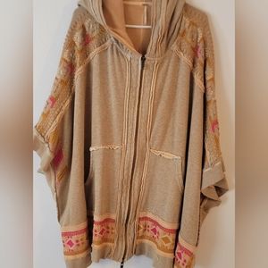 Free People Zipper Poncho